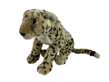 FAO Schwarz Lifelike Cheetah Cat Realistic Plush 18" Stuffed Toy Lovey