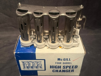 #ad Vtg McGill High Speed Coin Changer 4 Barrel Made in USA JT Galef Model 1 UNUSED $99.95