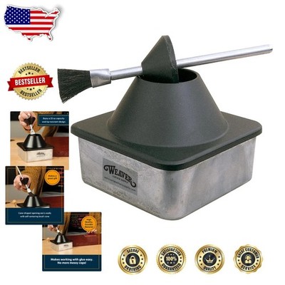 Weaver Leather Supply 25oz Glue Pot Black Aluminum Tip-Resistant Adhesive Tool