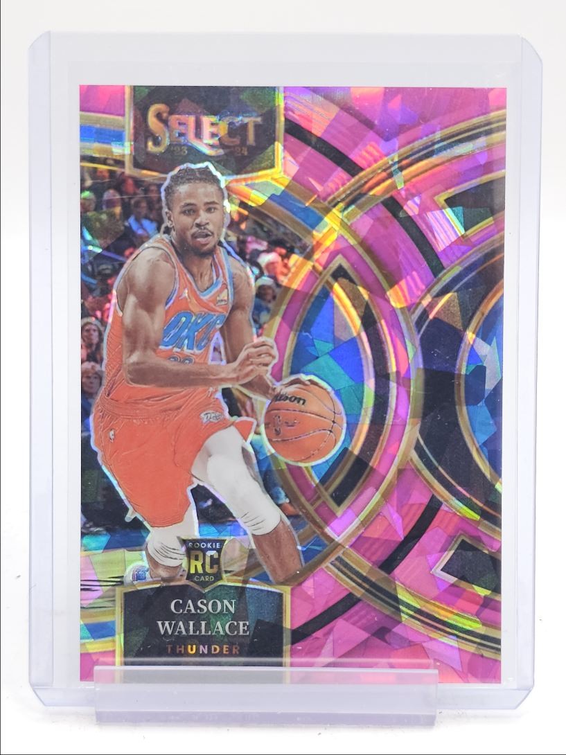 CASON WALLACE 2023-24 SELECT PREMIER ROOKIE PINK CRACKED ICE RC 99/99 Q5480