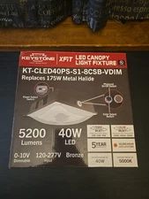 Keystone LED Canopy Light - Power and Color Adjust - 5600 Lm - Replaces 175W MH