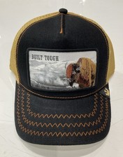Goorin Bros The Farm Built Tough Buffalo Black Denim Trucker Hat - New With Tag