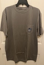 Over Under American Flag Lab T-Shirt, Grey, Large, Made in USA