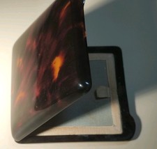 BAKELITE Tortoiseshell POWDER COMPACT & MIRROR Vintage 