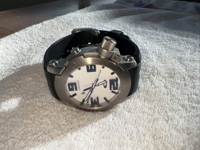 Oakley Kill Switch Silver/White Watch - With  Titanium  Bezel +  Polished  Bezel