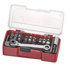 TENG TOOLS TJ1429 29 Piece 1/4" Hex Assorted Screwdriver Bits and Access