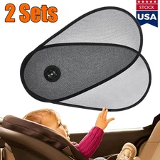 4pcs Adjustable & Rotatable Car Side Window Sun Shade Block Sun Glare for Driver