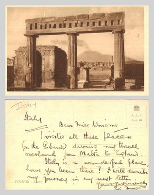 Alte Postkarte - Ruinen von Pompeji Italien Vesuv Vulkan UNBESPIELT