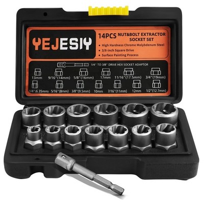 Yejesiy 14PCS Premium Bolt Extractor Kit, Stripped Set 