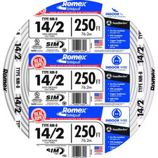 250 Ft. 14/2 Romex Simpull Solid NM-B W/G Wire