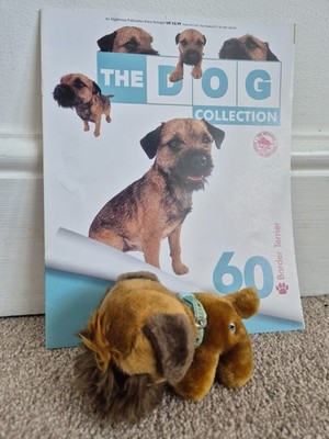GENUINE THE DOG ARTLIST COLLECTION BORDER TERRIER PLUSH SOFT TOY + MAG RARE