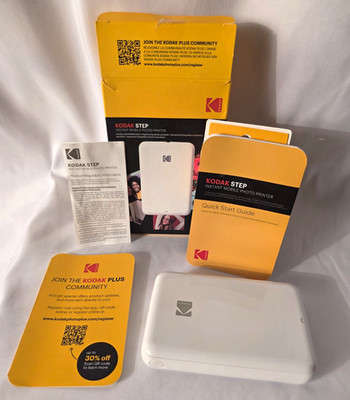 Kodak Step Portable Bluetooth ZINK Mobile Photo Printer 2x3 White RODMP20AMZW