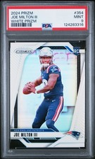 2024 Panini Prizm #354 Joe Milton III White Prizms Rookie Card RC /35 PSA 9