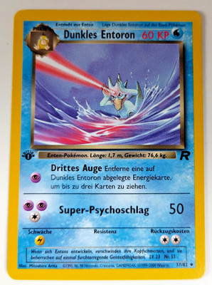 Pokemon Karte Dunkles Entoron 37/82 Team Rocket 1. first 1st Edition Deutsch