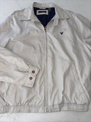 Lyle & Scott Harrington Jacket Men s Medium Light Gray Bomber Full Zip Scotland