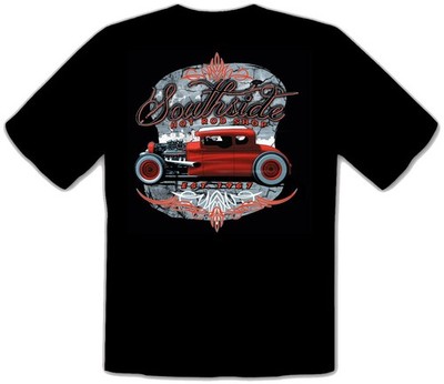 Hot Rod US Car Vintage Oldtimer Rockabilly schwarz T-Shirt -330