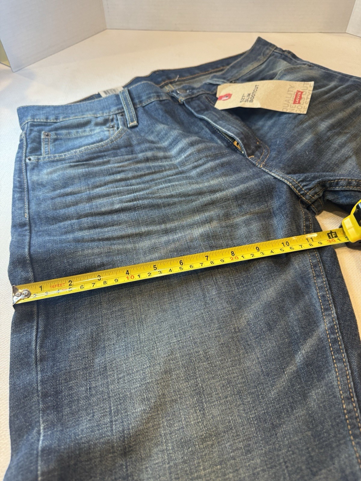 NWT Levi’s 527 Slim Bootcut Fit Denim Blue Jeans 36x34 Western Country 2018 thumbnail 12