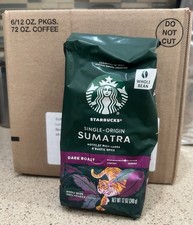 6 Bags Starbucks Sumatra Whole Bean Coffee Bean Dark Roast 72 oz Free Shipping 2.74 per pound