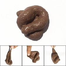 5/7/10PCS Soft  Sticky Rubber Realistic Fake Poo Waste Turd Prank Poop Joke Fun