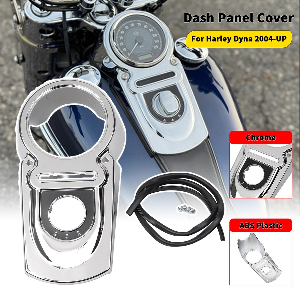 Chrome Fuel Gas Tank Console For Harley Dyna Street Fat Bob Low