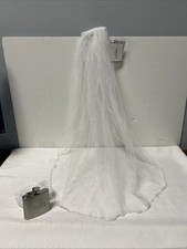 Bridal veil With Comb 30in W Crystal Floral Trim
