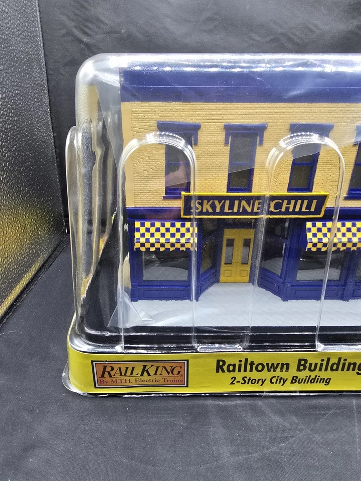Rail King Railtown Building Skyline Chili 2 Story With LED Lights MTH NEW RARE  - Image 2 of 4
