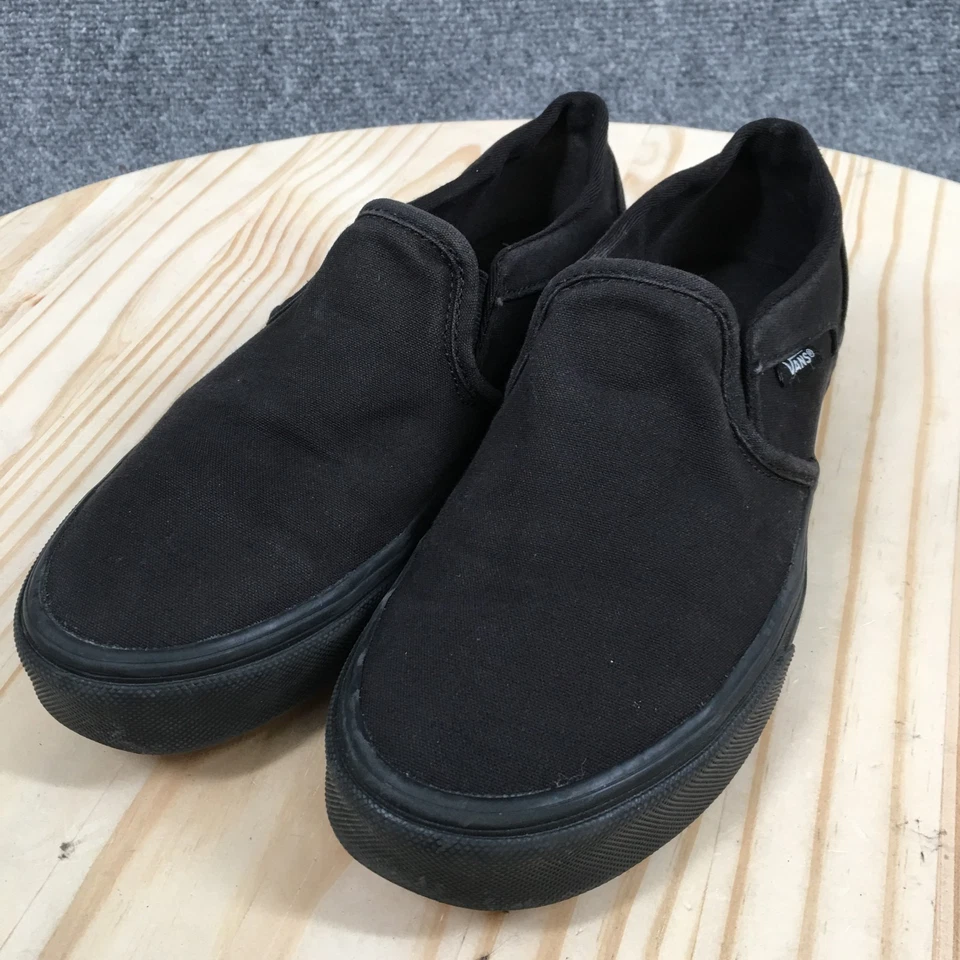 Vans Shoes Womens 7.5 Asher Slip-On Sneakers Black Casual Comfort Low Top 508731 - Image 4 of 4