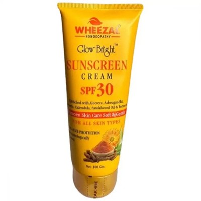 Wheezal Glow Bright Sonnenschutzcreme LSF30 (100g)