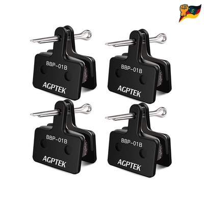 AGPTEK 4x Bremsbeläge Disc Brake Resin High Performance 3500 km Lebens