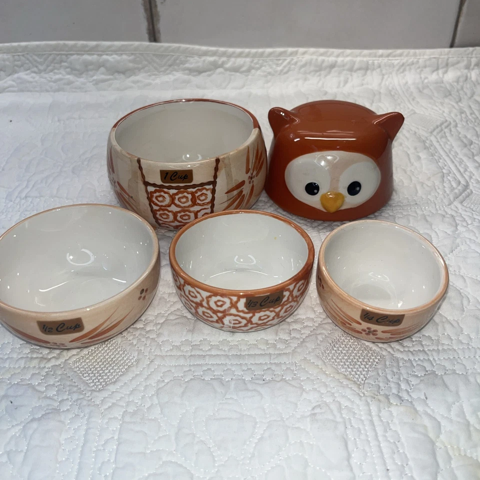 Owl Temptations Green Nesting Measuring Set 1-Cup, 1/2-Cup, 1/3-Cup, 1/4-Cup - Image 4 of 4