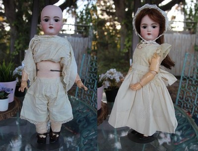 Antique Handwerck 109 Bisque Doll – 17” – Rare Leather Body