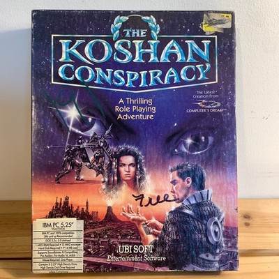 The Koshan Conspiracy Big Box PC 5.25'' Floppy UbiSoft 1992 CIB