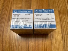 Box of 2 gross (288) Large Ted Pella microscope slides plain 3x2" x 1mm NEW