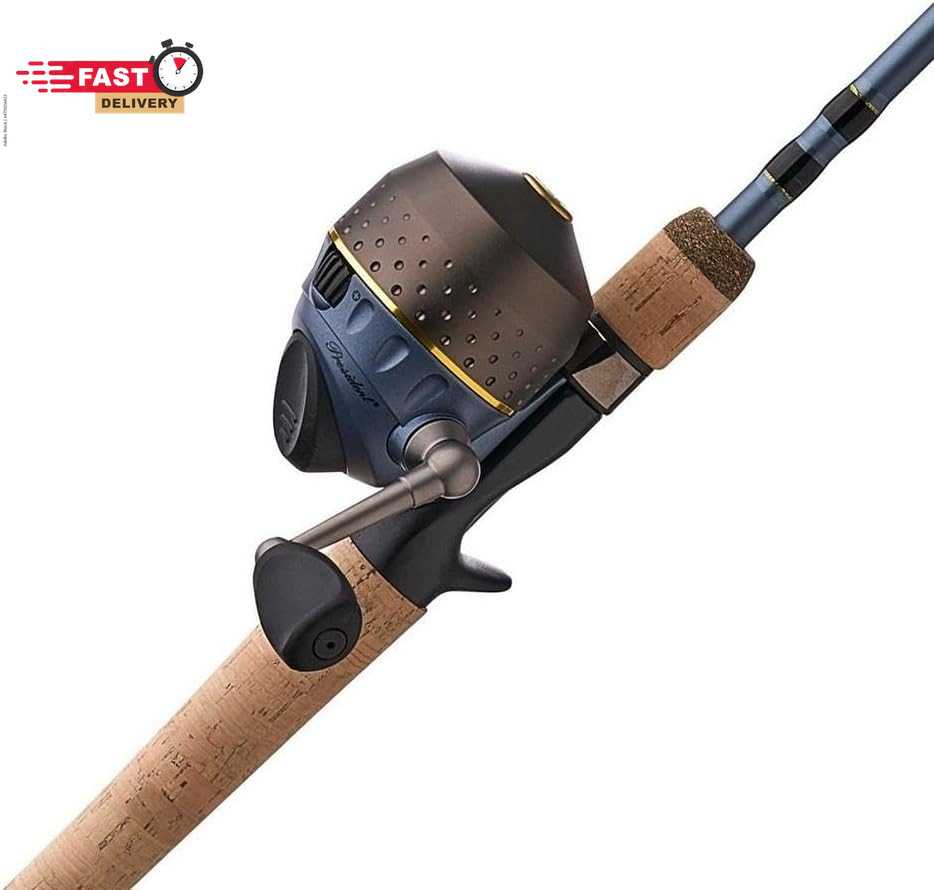 Pflueger PRESSC-606L2CBO President Spincast Combo Fishing Re