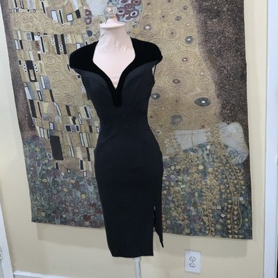 Altuzarra Black cleav·age Dress  with velur   Size EUR 34  / US 2