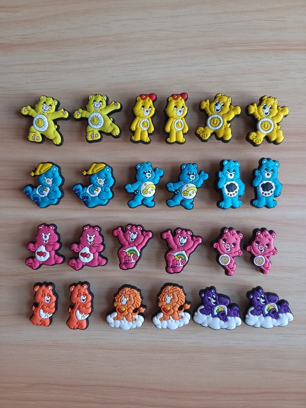 Care Bear shoe charms, fits croc style 24 CT 