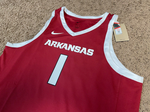 AT8762-698 Arkansas Razorbacks Nike Dri-Fit Men's Size XL Basketball Jersey