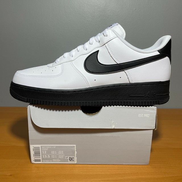 Size 12 - Nike Air Force 1 Low White Black Sole 2020 for sale online | eBay