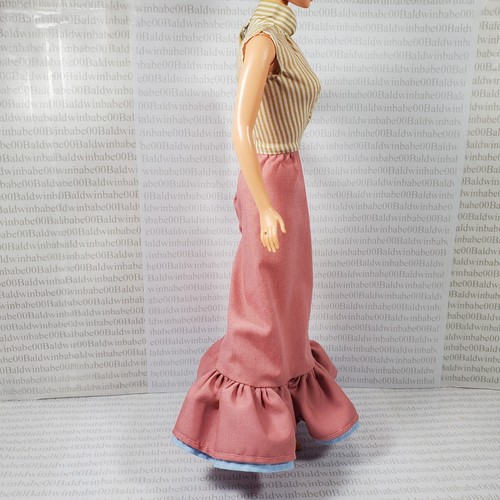 EVENING W ~ SUPERSTAR DOLL ELIZA DOOLITTLE MY FAIR LADY PINK STRIPED TOP DRESS - Picture 5 of 8