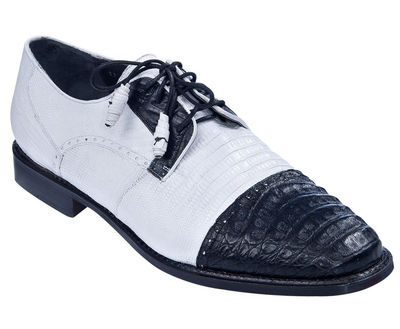 Los Altos Boots | Mens Black Genuine Caiman Alligator Leather Oxford Shoes Dress Los Altos Boots Black Genuine Caiman Hornback Dress Shoes  main image 4