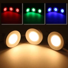 LED Under Cabinet Lighting Kit, 2W Multi-color LED Puck Lights, 3Pcs