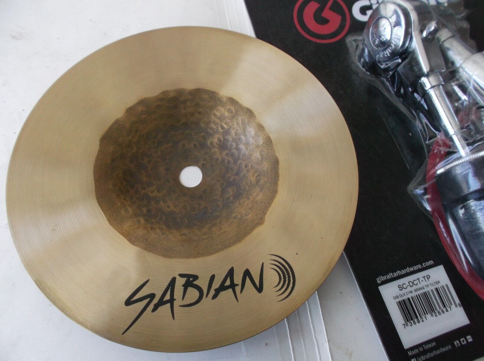 Sabian  7" HHX comcept natural splash  Cymbal with cymbal tilter attachement