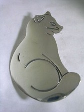 CAT PIN AND PENDANT CHARM HIGH POLISHED IN STERLING SILVER