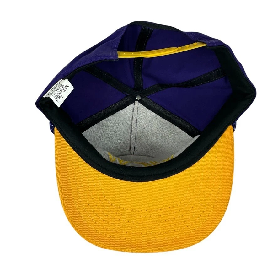 Sombrero De Colección WCW Campeonato Mundial Lucha Snapback Cordón Púrpura Amarillo Foto 4 de 4