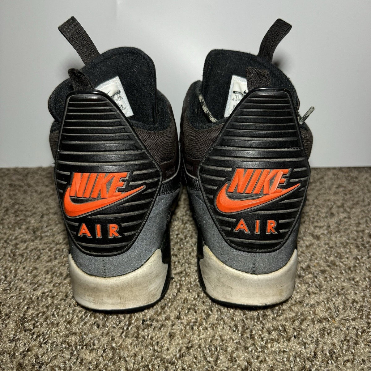 Nike Air Max 90 Sneakers Waterproof US Men's 11 684714-200 Black
