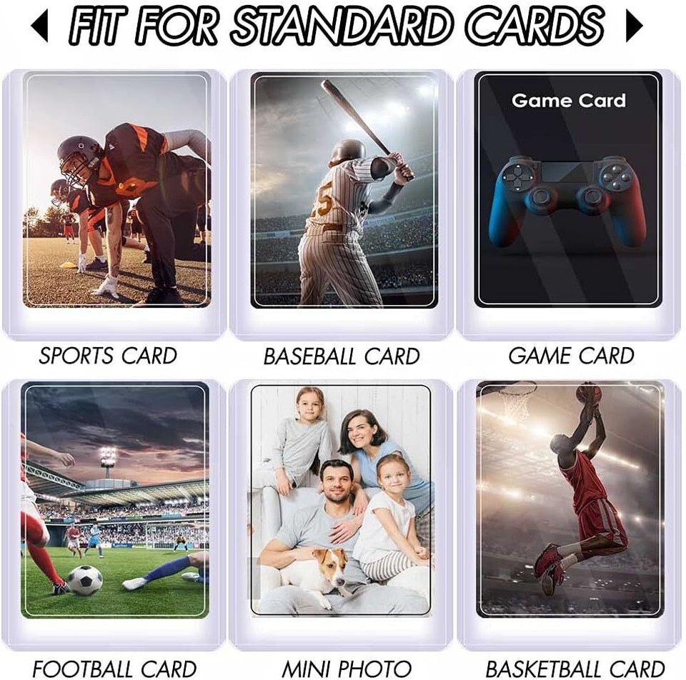 50 Count Top Loaders Trading Card Sleeves, Hard Plastic Toploaders