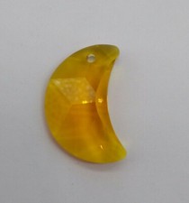 Swarovski Crystal Topaz 30mm Moon 6722 Pendant; Large Size; Orange