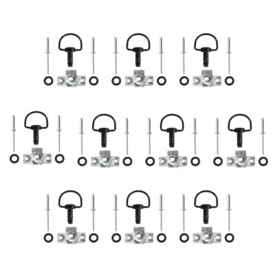 USA 10x 1/4 Turn Fairing Race Fasteners Turn Quick Release D-Ring 17mm Universal