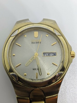 citizen eco drive wr 100 gold