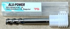 YG ALU-POWER 1/4 x 1/4 x 5/8 x 2-1/2 Corner Radius Carbide End Mill, 3FL, 28573